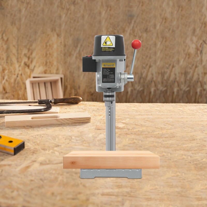 110V 340W Mini Drill Press, 3-Speed Bench Drill Press 1-10mm