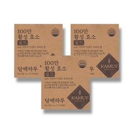Simple Day Kamut Amylase Protease 1 Million Active Enzyme Gold 30p, 90g, 3 Pieces / 담백하루 카무트 아밀라아제 프로테아제 100만 활성효소 골드 30p, 90g, 3개