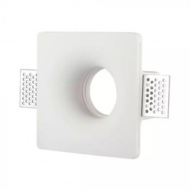 VT-714 GU10 Gypsum Fitting Square-White