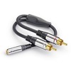 sonero® Premium Audio Adapter, 0,20m, 2x Cinch Stecker auf 3,5mm