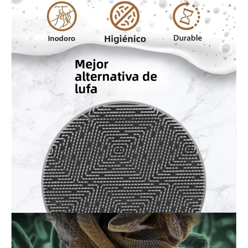 Exfoliador Corporal Silicona, Cerdas Duras Y Espuma Profunda