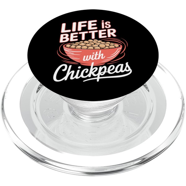 Chickpea Lovers Plant-Based Recipes Vegan Protein Snacks PopSockets PopGrip for
