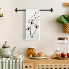 BitKAM Chihuahua Dog Kitchen Towels, Chihuahua Dandelion Dog Lover Decorative Kitchen Towels, Chihuahua Gifts, Chihuahua Pet Dog Hand Dish Towels for Kitchen Bathroom Decorative for Dog Lovers