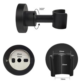 Drenky Shower Head Holder Stainless Steel 304 Shower Holder for Shower Head Universal Hand Shower Holder 360° Angle Adjustable Shower Holder Comes with Install Screws