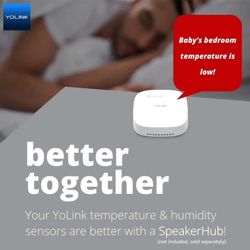YoLink SpeakerHub & Two Temp/Humidity Sensors Starter Kit – Audio
