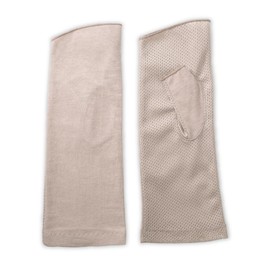 GlovesDEPO 99% UV Reduction! Contact Cooling Arm Cover, UV Protection, Soy Fiber Short Gloves, Fingerless Type, Moisturizing, Stylish, Cute, Sunburn Prevention, Black, Gray, White, Brown, mocha brown