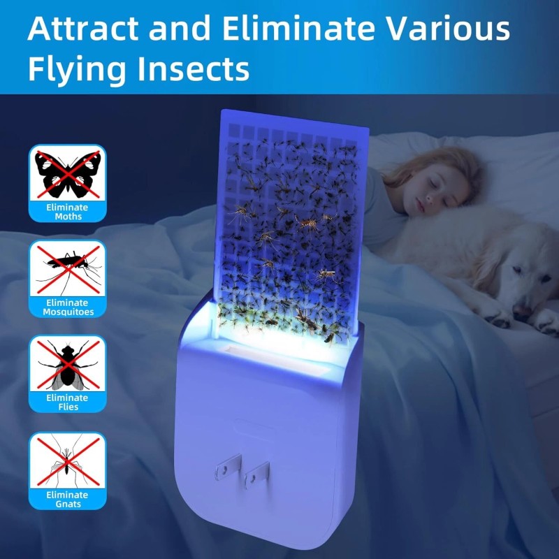 Generic Indoor Flying Insect Trap UV Night Light Bug Catcher