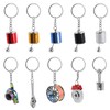 ASUNFO 10 Pcs Car Keychain Auto Part Model Metal Keychain