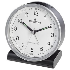 Dugena Radio Alarm Clock 4460943, Radio Signal for MEZ/CET, with Alarm Clock, Alarm Repeat, Dial Lighting, Rising Alarm Signal, Dimensions 102 x 108 x 55 mm