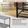 Small Shoe Rack Bench, Shoe Storage Bench for Entryway, Stable