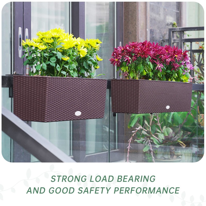 Planter Box Bracket,Flower Box Holder Brackets,Adjustable Window Box Brackets for