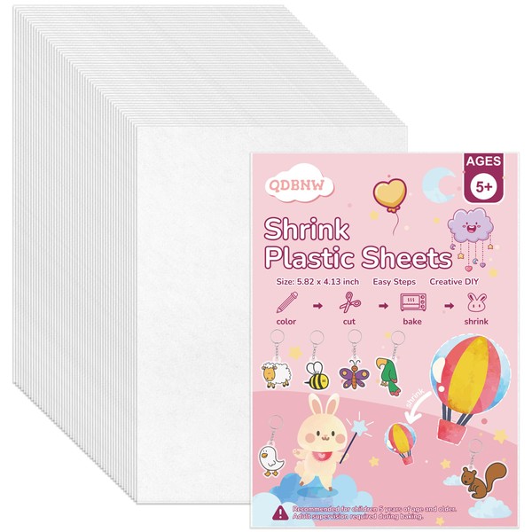 30 Pieces Shrink Plastic Sheets, Sanded Shrink Film Papers Shrink