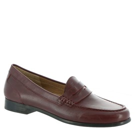 ARRAY Women's Harper Leather Slip-On Leather Loafer, 10 W (Wide), Burgundy