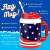 64 Ounce Insulated Mug with Handle Flexible Straw with Cap,