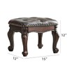 ZIRKOOON Small Foot Stool Square Leather Ottoman Foot Rest Cushion