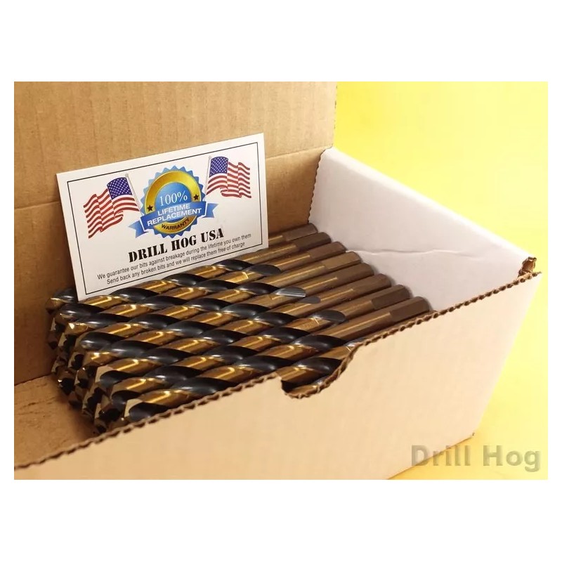 Drill Hog USA 1/2" Drill Bit 1/2 HI-Molybdenum M7 Lifetime