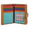 Samantha Look 021838 Genuine Leather Women's Purse Colourful 3-Way Foldable