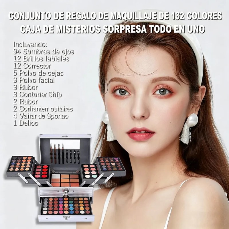 Miss Rose Traje De Maquillaje Femenino Integrado De 132 Colo