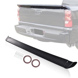 G-PLUS Tailgate Spoiler Molding Cap Compatible with Chevy Silverado 1500 Intimidator/GMC Sierra 1500 Pick Up Truck 1999-2006 Rear Tail Wing Spoiler (Only Fit Fleetside Models. Not Fit Stepside Model)