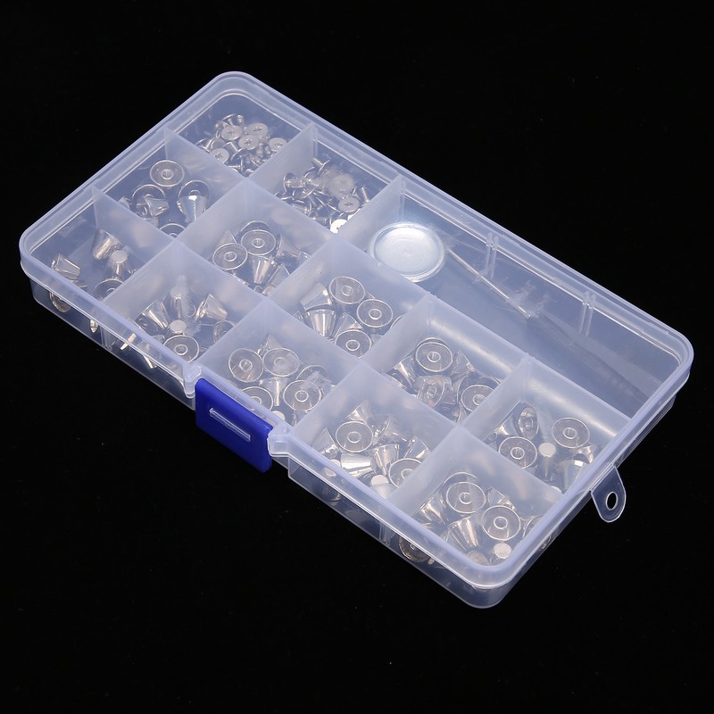 Punk Rivets Bucket Shape Spikes Zinc Alloy Craft Making Accessories