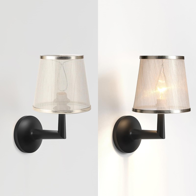 YISUN Crystal Chandelier Mini Lamp Shade 5.5-inch, Bell, Clip On,