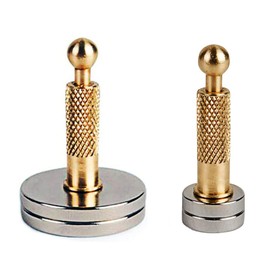 Jiayouy Gold Round Base Magnet Acoustic Guitars Accessory Luthier DIY Tools for Repair Top Cracks, Magnetize Pickups ect 2PCS