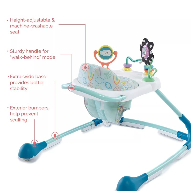 Kolcraft Tiny Steps Too 2-in-1 Infant and Baby Activity Push