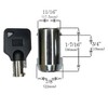 RiKey Security - Storage Cylinder Lock with 3 Tubular Keys