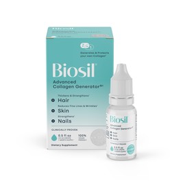 Biosil Suplemento potenciador de colágeno - Gotas de 0.5 fl oz - Activador patentado de ch-OSA para piel, cabello, uñas y articulaciones - Favorece...