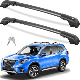 Lockable 220lbs Roof Rack Cross Bars Compatible with Subaru Forester 2014-2025 with Raised Side Rails (Not for Wilderness), Heavy Duty Aluminum Metal Lock Roof Rails Crossbars Luggage Racks.