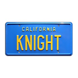 Celebrity Machines | Knight Rider | Knight | Vanity Plate, Stamped Aluminum, Metal Decorative Tag, Corrosion Resistant, Quality Novelty Sign, Wall Decoration, Wall Hanging