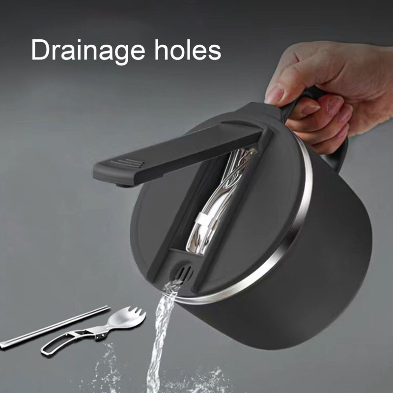 304 Stainless Steel Instant Noodle Bowl 1200ML Large Capacity Noodle