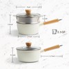 ROCKURWOK Ceramic Nonstick Sauce Pan with Lid, 2.2 Quart Cooking
