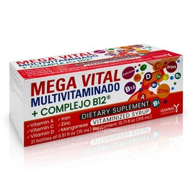 Gamma Mega Vital Multivitamin – 21 Drinkable Bottles, 10.7oz Each, 0.51oz Serving, Fitness & Health Dietary Supplement for Energy & Wellness