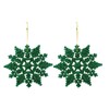 12pk Glitter Snowflake Hanging Decorations, Christmas Tree Snowflake Baubles/Ornaments (Dk