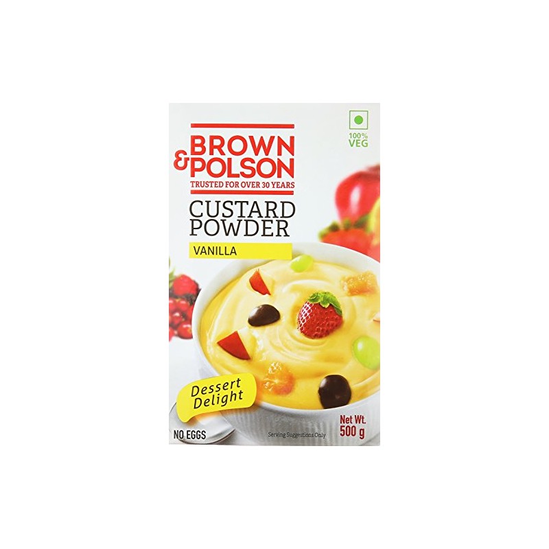 Brown Polson Brown & Polson, Custard Powder (Vanilla), 500 Grams(Gm)