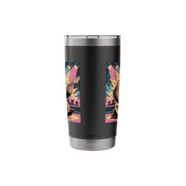 Bear Stuff Bears Playing Guitar Rock Star Rock and Roll Bear Stainless Steel Insulated Tumbler