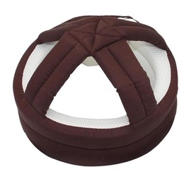 Exqufood Elderly Protective Helmet, Safety Helmet Adjustable Breathable Seniors Fall Prevention Heads Protection Cap Coffee Color