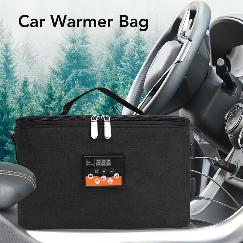 Car Food Warmer Bag for Travel & Camping, 8L Portable