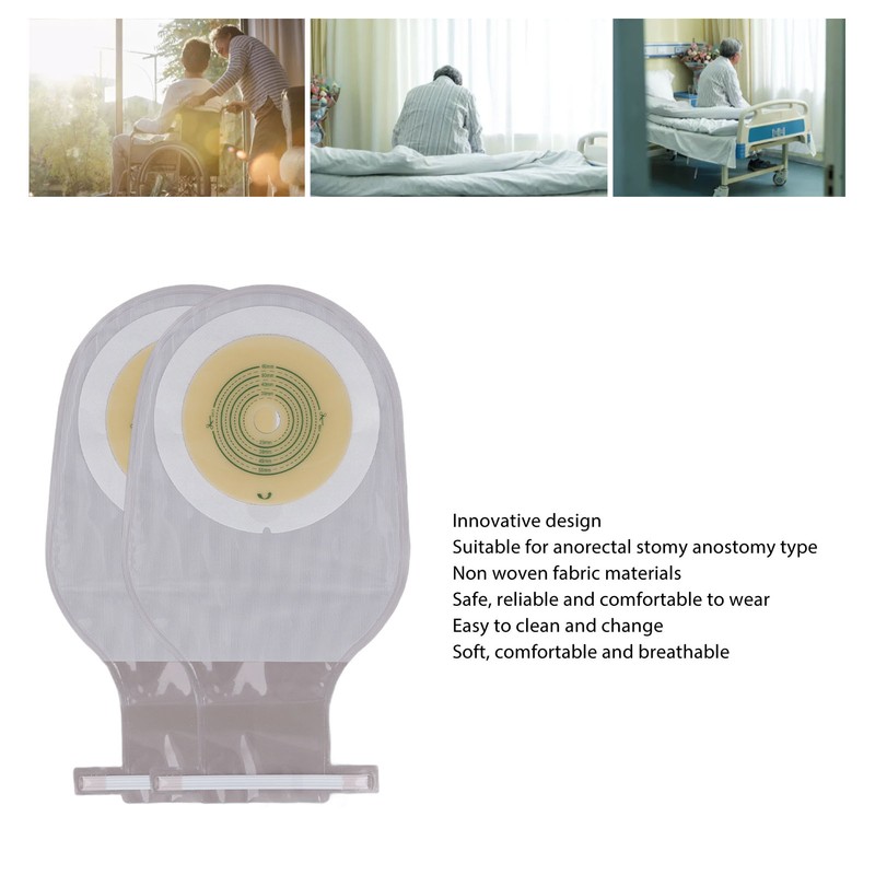 10 Pack Ostomy Bag Non Woven Fabric Disposable Colostomy Bags
