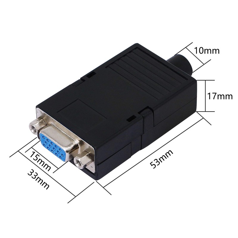 SinLoon - Adaptador VGA DB15 3+9 D-Sub VGA de 3