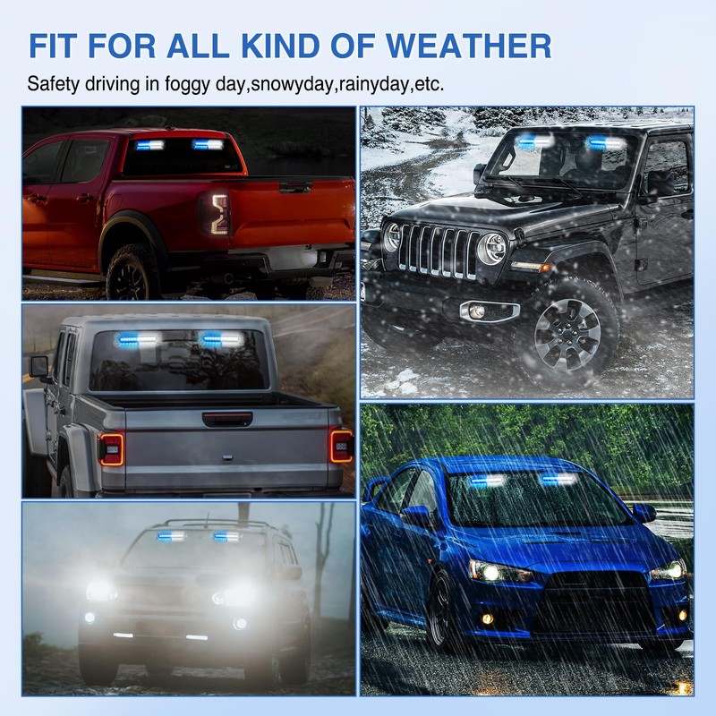 Nilight 24LED Emergency Strobe Traffic Advisor Light Bar 2 in