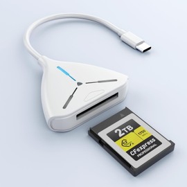 CFexpress Type B Card Reader, USB 3.2 Gen 2 CF Memory Card Reader with USB C Connector, 10Gbps Fast Tansfer Card Reader for CF express Type B Card Compatible with Mac OS/Linux/Windows/Chrome OS
