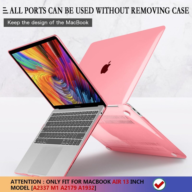 CISSOOK for MacBook Air 13 Inch Case Pink,Plastic Hard Shell