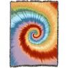 Tie-dye - Blanket Throw Woven from Cotton - Made in