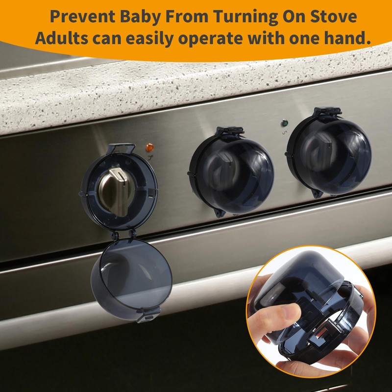 5 + 1 Packs Stove Knob Safety Covers for Child,