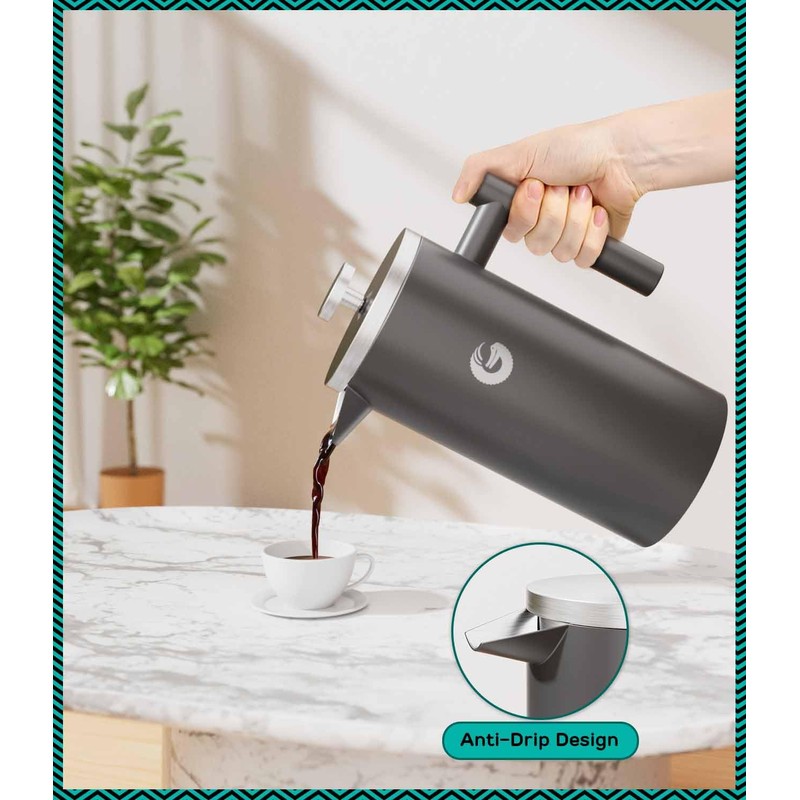 Coffee Gator 304 Grade Stainless Steel French Press Coffee Maker