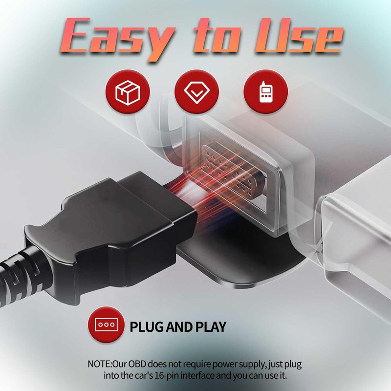 RXQRX V500 OBD2 Scanner, Automotive OBD II Scanner Fault Diagnosis,