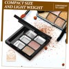 PACKOVE 1Set Empty Eyeshadow Case with Mirror Refillable Highlighter Blush