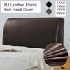 Bed Headboard Cover Waterproof PU Leather All Inclusive Elastic Headboard